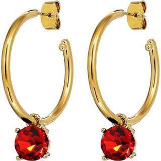 DYRBERG/KERN DIEGA ØRERING 470110 (Gold, Red, ONESIZE)