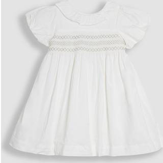 Jojo Maman Bébé Jojo Maman Bébé Smocked Pufærme Bomuld Satin Flower Piger Kjole - 6 - 12 måneder (68 - 80cm)