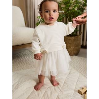 Next White Baby Twofer Mesh Dress (0mths-2yrs) - Up To 1Mth