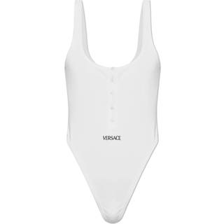 Versace Logo ribbed-knit body suit - white - XL