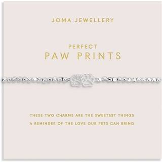 Joma Silver Interlocked Perfect Paws Bracelet - Silver - 17.5cm