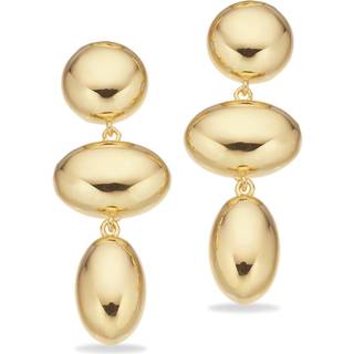 Scrouples ørehængere ovale kugler i forgyldt