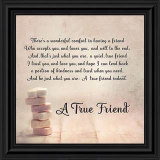 Crossroads Home D? Cor A True Friend Picture Frame Best Friend Picture Frame Bedste ven Presents for Women Friends Ramme Bedste venner Billedramm