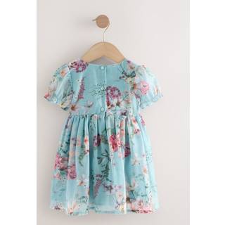 Next Blue Flower Corsage Dress (3mths-8yrs) - 74-80cm (9-12 Months)