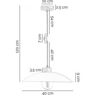 Hængelampe OHANA, opalglas, egetræ, Ø 40 cm, E27