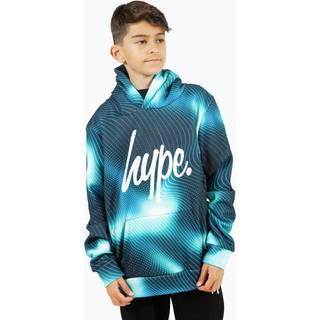Hype Hype Girls Multi Scribble Hearts Blue Hoodies