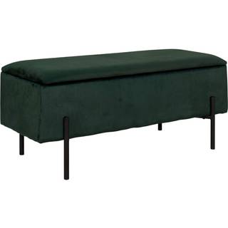 Watford Bænk - Bænk Med Opbevaring, Velour, Grøn95X36,5X43 Cm, Hn1206