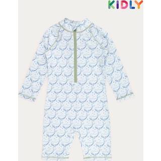 KIDLY by MORI KIDLY BY MORI Blå 3/4 Ærme Solbeskyttende Jakkesæt