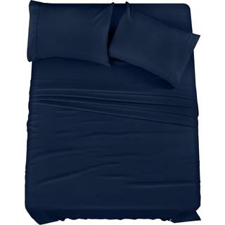 Utopia Bedding Full Bedable Set - 4 Stown Bedding - b?rstet mikrofiber - krympning og fade resistent - Easy Care (Full Navy)
