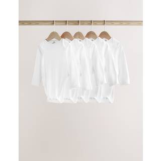 Next White Hip Dysplasia Baby Long Sleeve Bodysuits 5 Pack