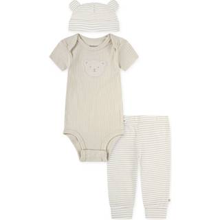 Huggies Huggies Cream Bear Shortsleeved Bodysuit, Leggings and Hat 3 Piece Set