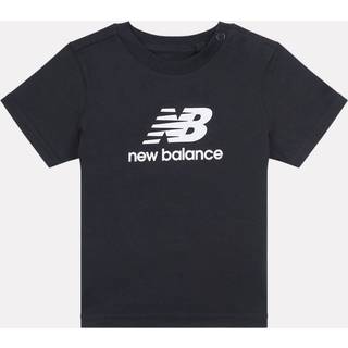 New Balance New Balance Black Stacked Logo Cotton T-Shirt