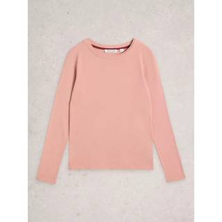 White Stuff White Stuff Pink Sadie Long Sleeve Rib T-Shirt