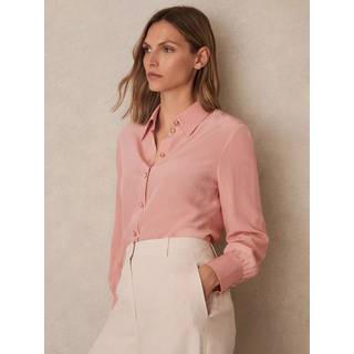 Reiss Reiss Gianna silkeskjorte med prægede knapper - 40