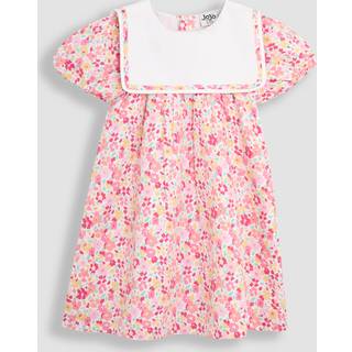 Jojo Maman Bébé JoJo Maman Bébé Pink Baby Floral Print Sailor Party Dress - 0-3 Mths