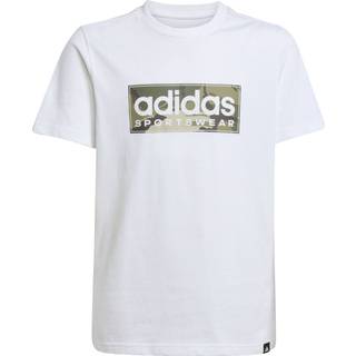adidas adidas White Camo Linear Graphic Print Kids T-Shirt
