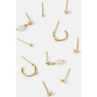 Accessorize Accessorize Perle Øreringe med Øreringe 5 Pakke