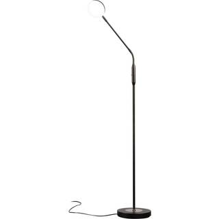 FISCHER & HONSEL Gulvlampe Sorento, dæmpbar, Sort, Stue/spisestue, Metal, Moderne