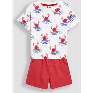 Jojo Maman Bébé Jojo Maman Bébé T-shirt og shortssæt i 100% bomuld med tryk
