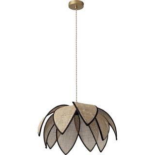 OSRAM Hængelampe Decor Rattan Lotus, dæmpbar, Creme/amber, Stue/spisestue, Træ, Mediterran
