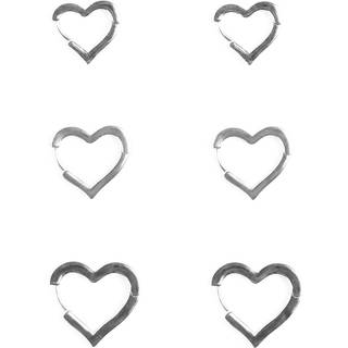 Pieces - Pcjikka Earrings 3-Pack - 4979354 Silver Colour