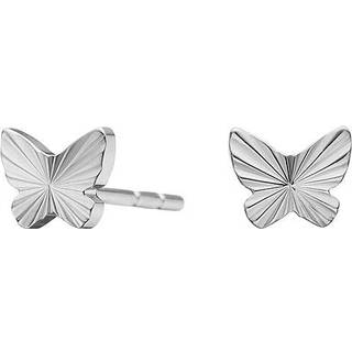 Pure Titanium Øreringe i titanium med sommerfugle