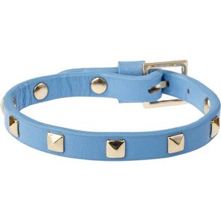DARK Leather Stud Bracelet Mini Ibiza Blue