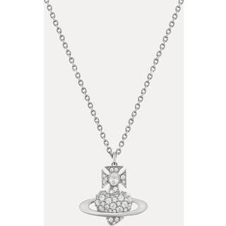 Vivienne Westwood Silver Agnatha Pavé Heart Necklace - Silver - 40cm