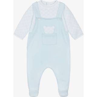 Emile Et Rose Emile Et Rose Blue Kit 2 In1 Dungaree With Knit Top & Teddy Applique