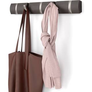 Flip knagerække 5 knager - grå drivtømmer