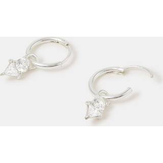 Accessorize Accessorize 925 Sterling Silver Diamanté Hoop Earrings
