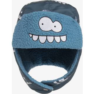 Stella McCartney Kids Embroidered printed trapper hat - blue - M