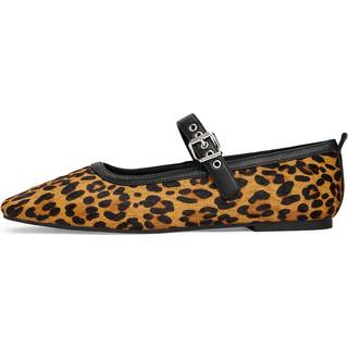 Leopard Print Mary Jane Ballerinas