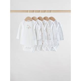 Next White Character 5 Pack Baby Long Sleeve 100% Cotton Bodysuits Pack