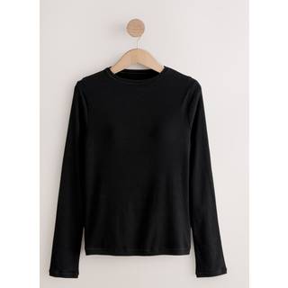 Next Black Hidden Support Ribbed Long Sleeve Top