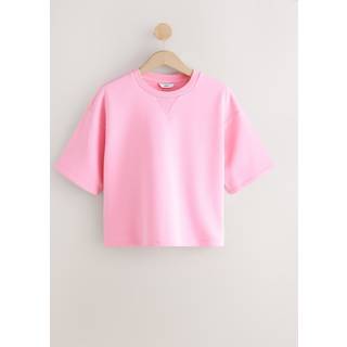 Next Bomuldsrig T-shirt med rund hals og kraftig tekstur