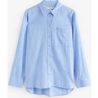 Next Blue Relaxed 100% Cotton Button Down Casual Long Sleeve Shirt - EU 36 (UK 8)