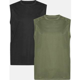 MEN'S SUSTAIN PERFORMANCE TANK TOP - Black | Olive / L / 2-Pack