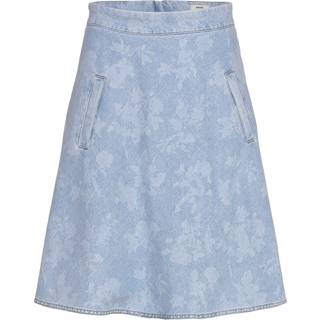 Mads Nørgaard nederdel - Art Denim Stelly light denim/ink flower