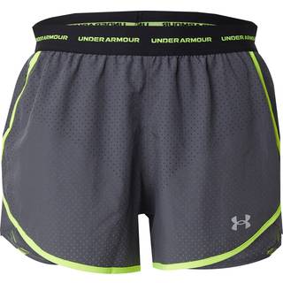 Under Armour Fly By Women's 3'' Shorts Castlerock / High Vis Yellow / Reflective M