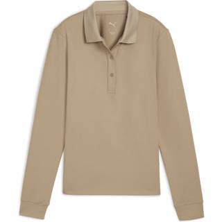 PUMA CLOUDSPUN Mid-Weight Long Sleeve Golf Polo Women, Clothing, Ice Coffee, XS