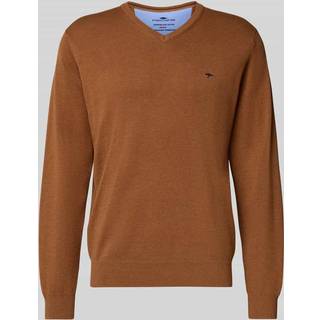 Fynch-Hatton Herren Pullover braun unifarben