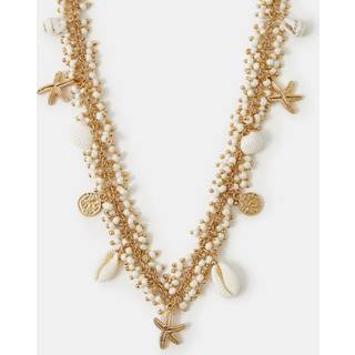 Accessorize Accessorize halskæde med muslingeskal og'søstjerneperler