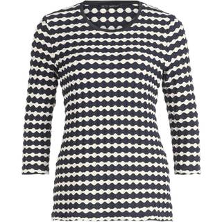 T-shirt - Bølget Tekstur - Navy