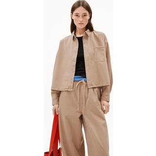 ARMEDANGELS Women's Nalaani Skjorte Damer størrelse S farve beige