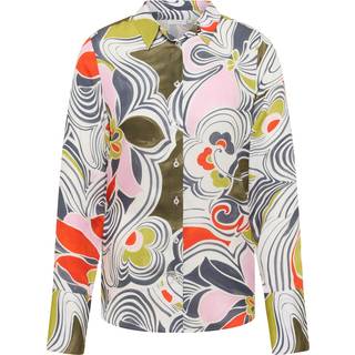 REGULAR FIT shirt-blouse in indigo printed