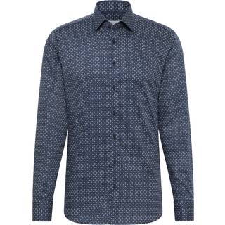 SLIM FIT Shirt in dark blue printed