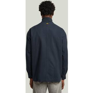 Bomber Collar Zip Overshirt - Dark blue - Men