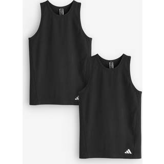 adidas 2-pak Active Flex Cotton Ergonomic Tank Top - Black - Medium