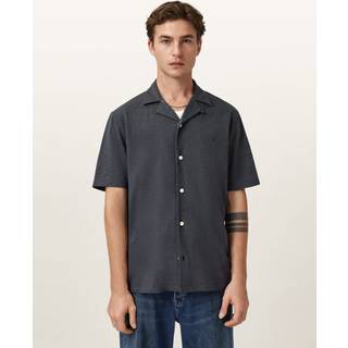 All Saints AllSaints Blue Robson Short Sleeve Shirt - Medium